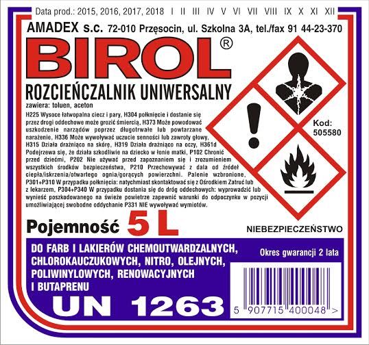 Rozcieńczalnik uniwersalny Birol